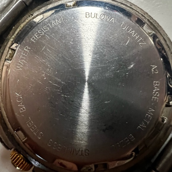 Bulova Chronograph White Dial Watch 2 Tone 45B17 - Picture 4 of 4